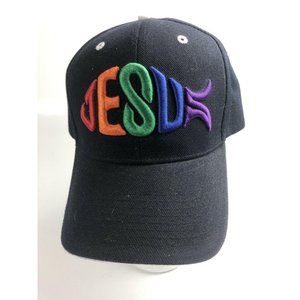3D Puff Embroidery Jesus Fish Adjustable Hat.  Rai